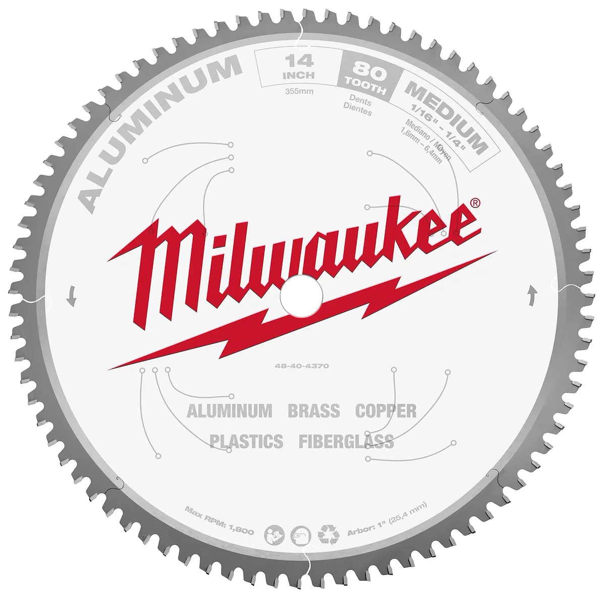 Milwaukee Tool Metal Cutting Circular Saw Blades 48-40-4370