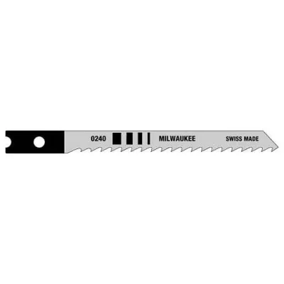 Milwaukee 3-1/8-Inch 8 TPI U-Shank HCS Jig Saw Blade — 5-Pack
