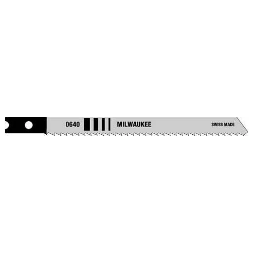 Milwaukee 4-Inch 10 TPI U-Shank HCS Reverse-Tooth Jig Saw Blade — 5-Pack