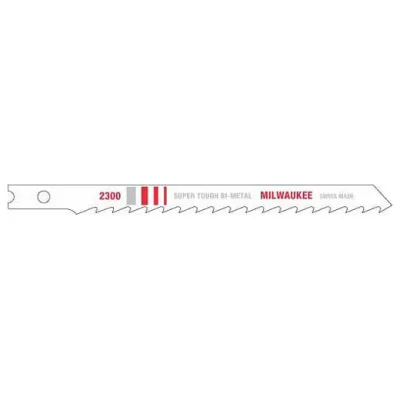 Milwaukee 4-Inch 6 TPI U-Shank Bi-Metal Jig Saw Blade — 5-Pack
