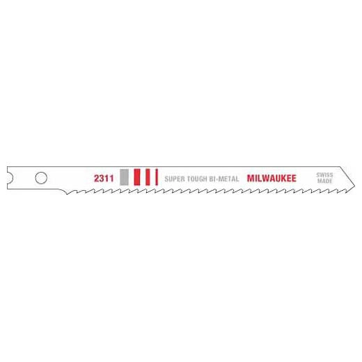 Milwaukee 4-Inch 10 TPI U-Shank Bi-Metal Jig Saw Blade — 5-Pack