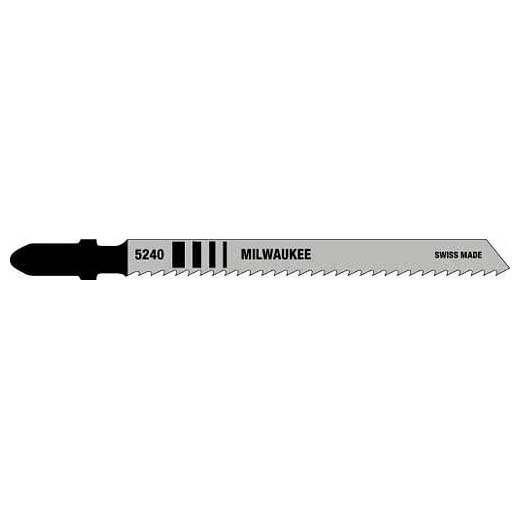 Milwaukee 4-Inch 10 TPI T-Shank HCS Jig Saw Blade — 5-Pack