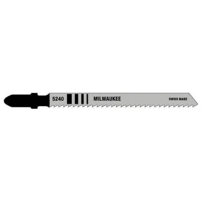 Milwaukee 4-Inch 10 TPI T-Shank HCS Jig Saw Blade — 5-Pack