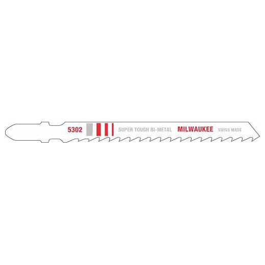 Milwaukee 4-Inch 6 TPI T-Shank Bi-Metal Wood Jig Saw Blade — 5-Pack