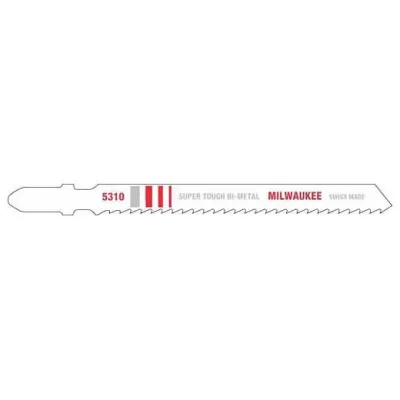 Milwaukee 4-Inch 10 TPI T-Shank Bi-Metal Multi-Material Jig Saw Blade — 5-Pack