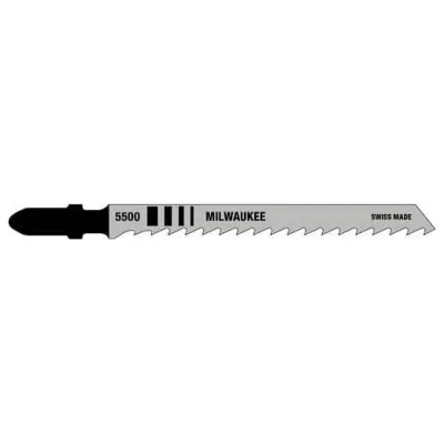Milwaukee 4-Inch 6 TPI T-Shank HCS Jig Saw Blade — 5-Pack