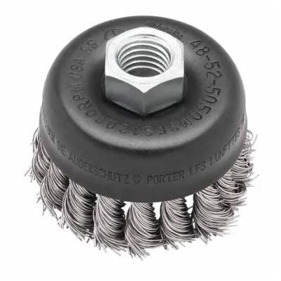 3" Knot Wire Cup Brush - Stainless Steel