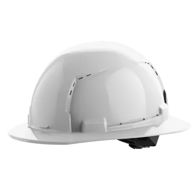 BOLT™ Full Brim Vented Hard Hats w/4PT Ratcheting Suspension - Class E