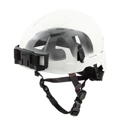Class E BOLT™ White Safety Helmet w/ IMPACT ARMOR™ Liner