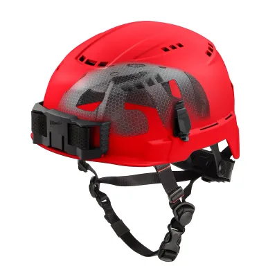 Class C BOLT™ Red Vented Safety Helmet w/ IMPACT ARMOR™ Liner