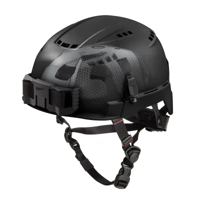 Class C BOLT™ Black Vented Safety Helmet w/ IMPACT ARMOR™ Liner