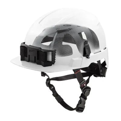 Class E BOLT™ White Front Brim Safety Helmet w/ IMPACT ARMOR™ Liner