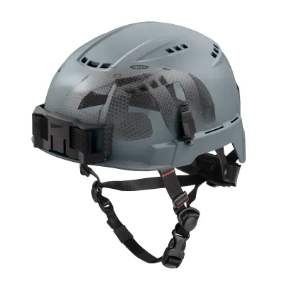 Class C BOLT™ Gray Vented Safety Helmet w/ IMPACT ARMOR™ Liner