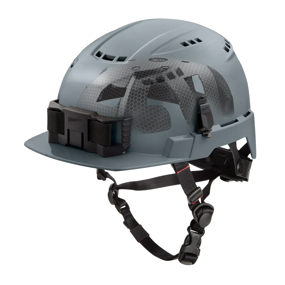 Class C BOLT™ Gray Front Brim Vented Safety Helmet w/ IMPACT ARMOR™ Liner