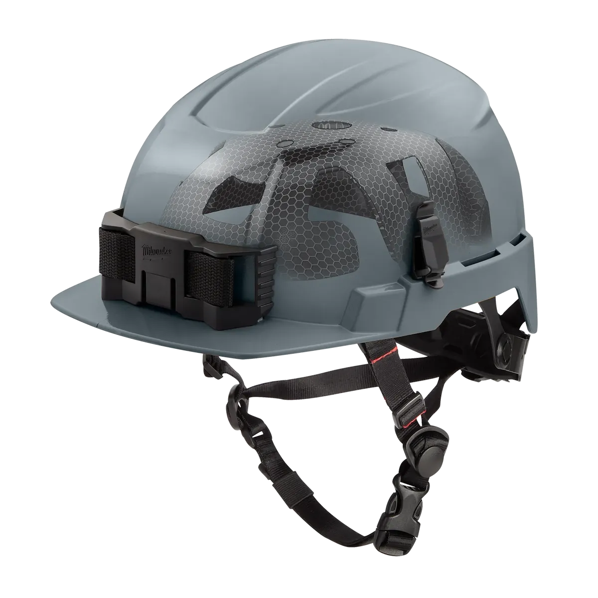 Class E BOLT™ Gray Front Brim Safety Helmet w/ IMPACT ARMOR™ Liner