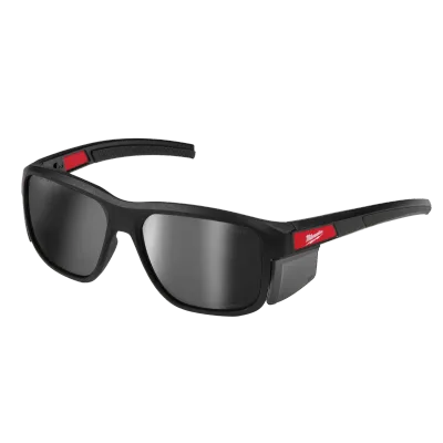 Polarized Full Frame Safety Glasses with Removable Side Shields - Mirrored Dual Coat Lenses