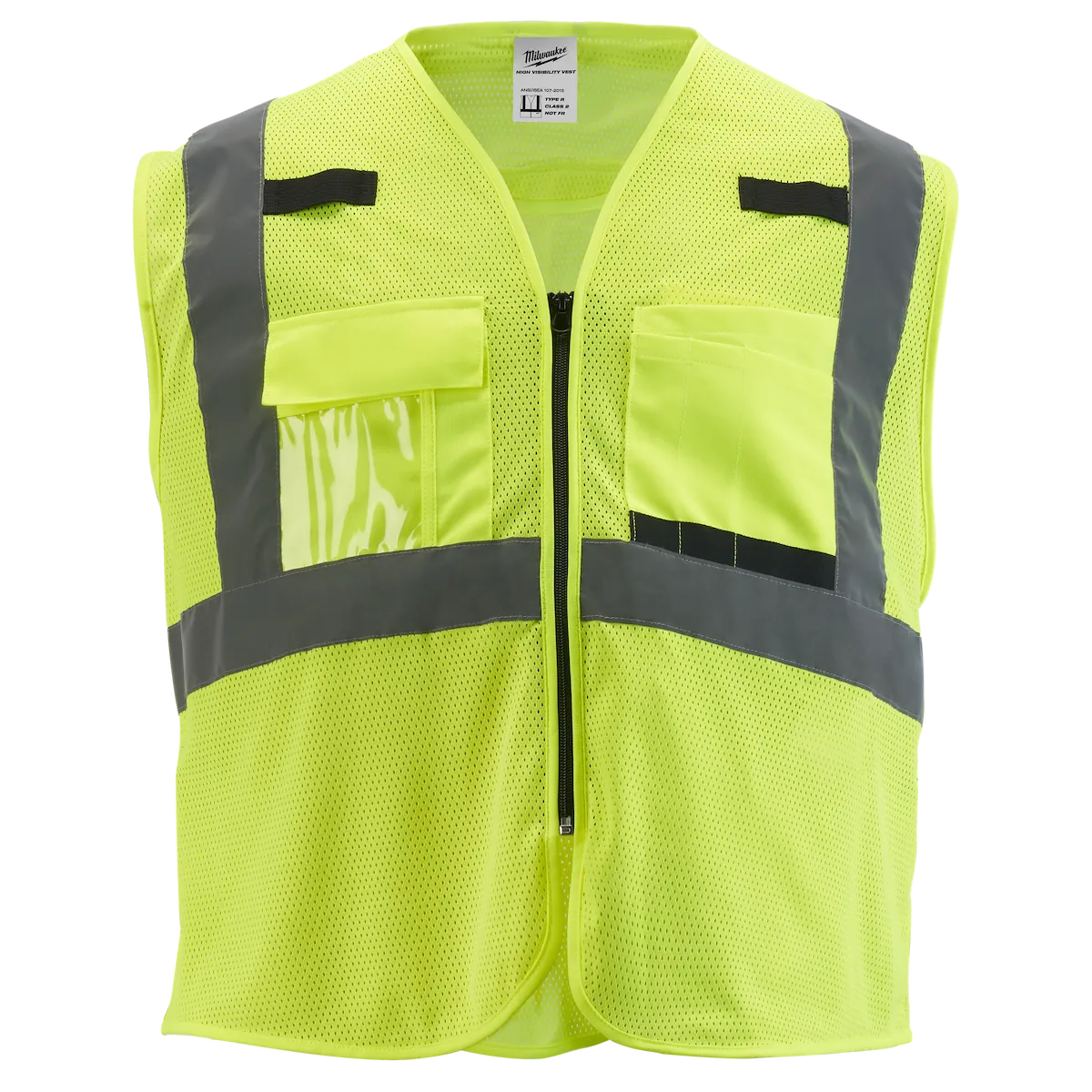 (L/XL) Class 2 Yellow High Visibility Mesh Safety Vest