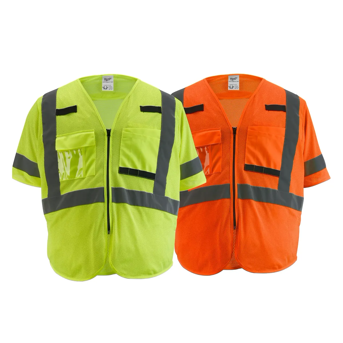 (L/XL) Class 3 High Visibility Orange Mesh Safety Vest