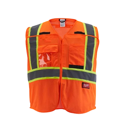 Milwaukee Tool Class 2 High Visibility Mesh Safety Vests 48-73-5176