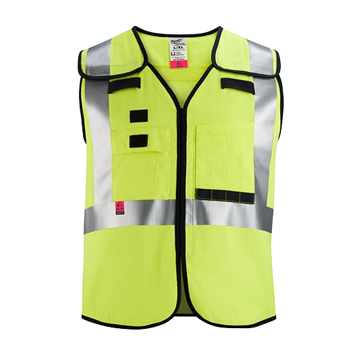 AR/FR Cat. 1 Class 2 Breakaway High Visibility Yellow Safety Vest (ANSI/CSA)