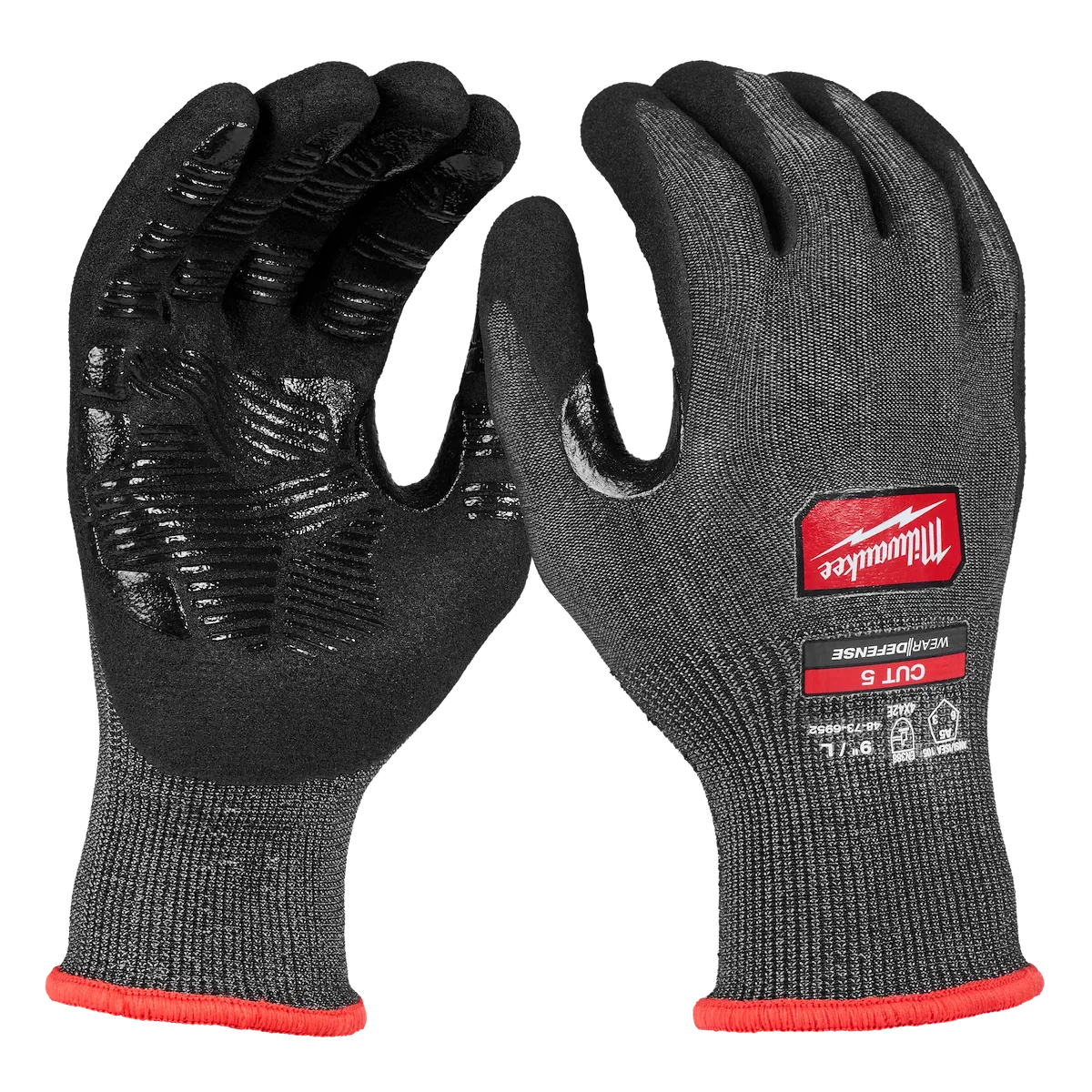 Milwaukee Tool Cut Level 5 High Dexterity Nitrile Dipped Gloves w/ WEAR-DEFENSE™ Protection 48-73-6953E