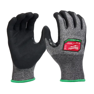(6) Cut Level 6 High-Dexterity Nitrile Dipped Gloves (M)