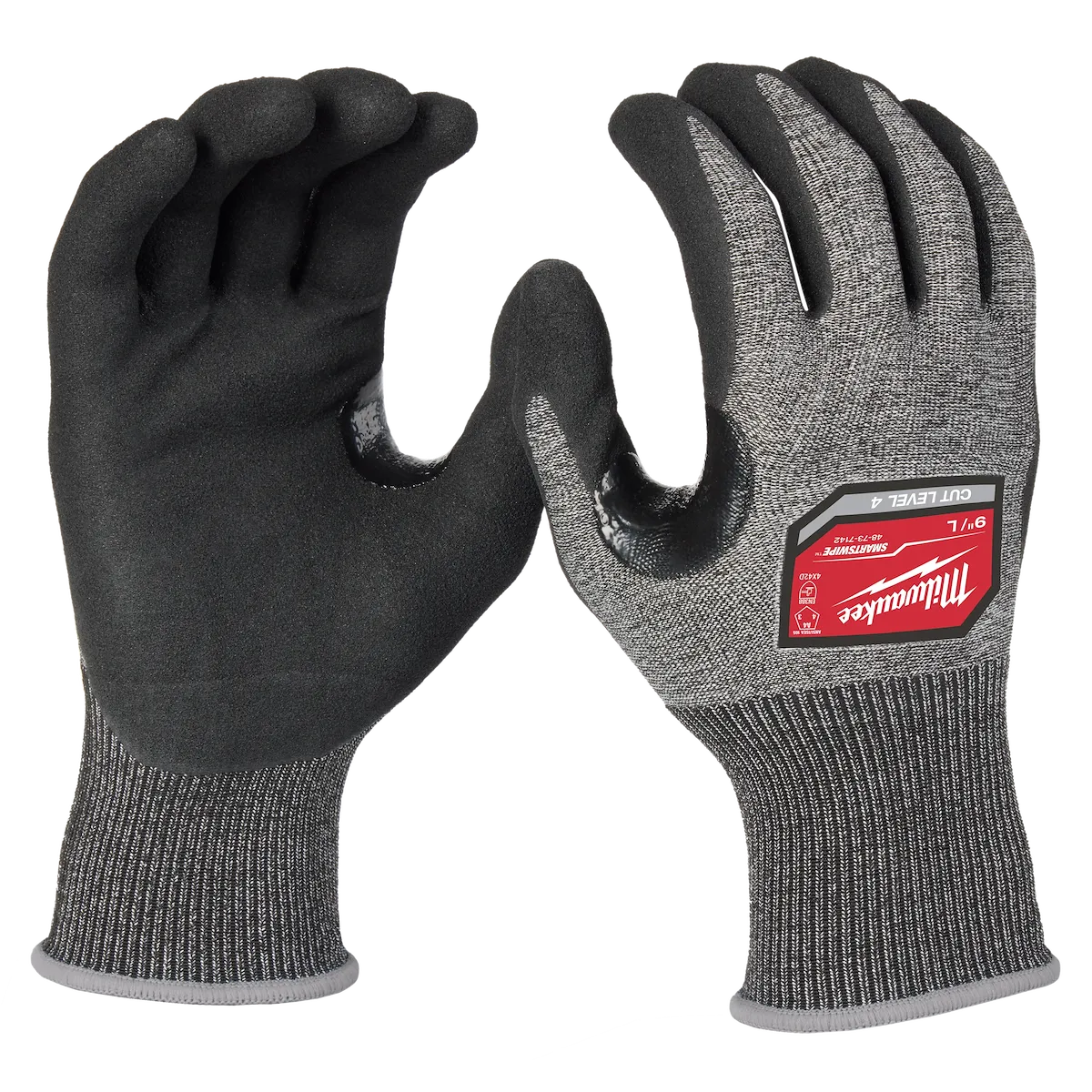 Milwaukee Tool Cut Level 4 High-Dexterity Nitrile Dipped Gloves (L) 48-73-7142