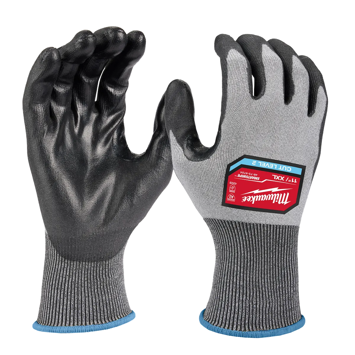Milwaukee Tool Cut Level 2 High Dexterity Polyurethane Dipped Gloves 48-73-8724B
