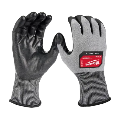 Milwaukee Tool Cut Level 3 High Dexterity Polyurethane Dipped Gloves 48-73-8731