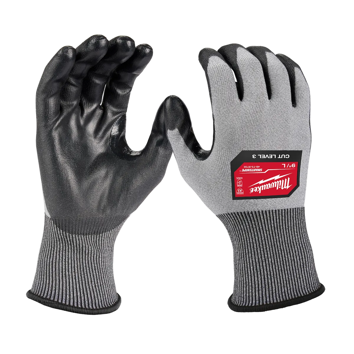 Milwaukee Tool Cut Level 3 High Dexterity Polyurethane Dipped Gloves 48-73-8732