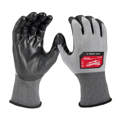 Milwaukee Tool Cut Level 3 High Dexterity Polyurethane Dipped Gloves 48-73-8732B
