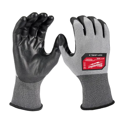 Milwaukee Tool Cut Level 3 High Dexterity Polyurethane Dipped Gloves 48-73-8734B