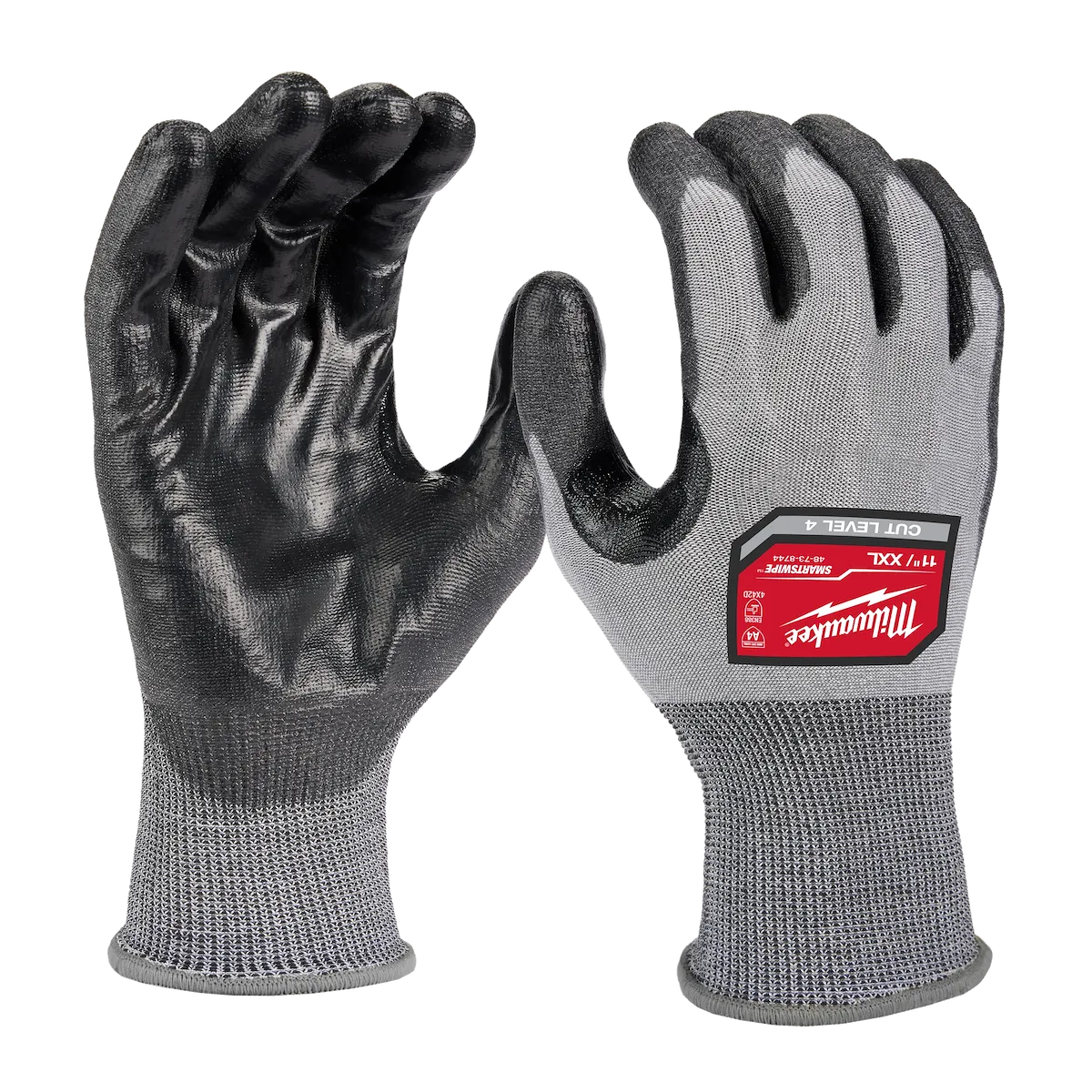 Milwaukee Tool Cut Level 4 High Dexterity Polyurethane Dipped Gloves 48-73-8744