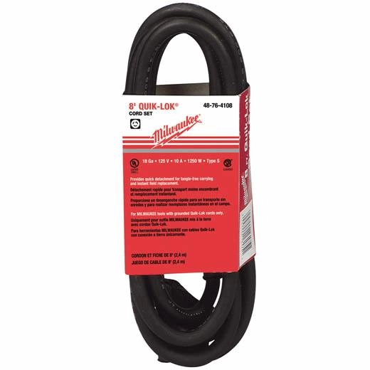 8' QUIK-LOK® w/Twist Style Plug Cord