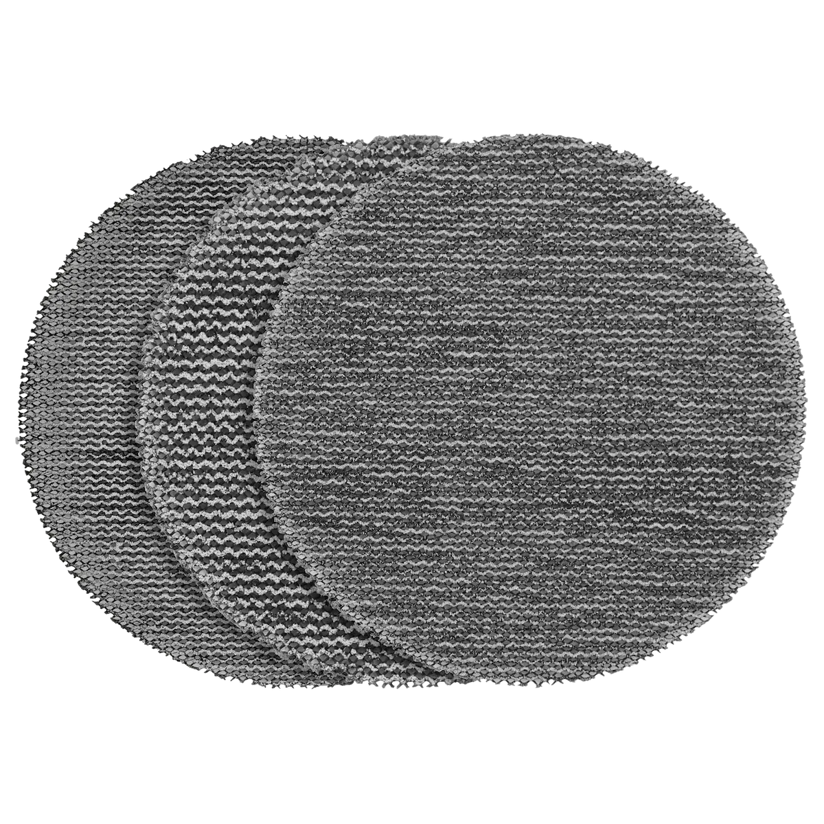 (12 pk + Pad Saver) 3” Assorted 80, 120, 180 Grit Mesh Sanding Discs with POWERGRID™ Tear Resistant Mesh