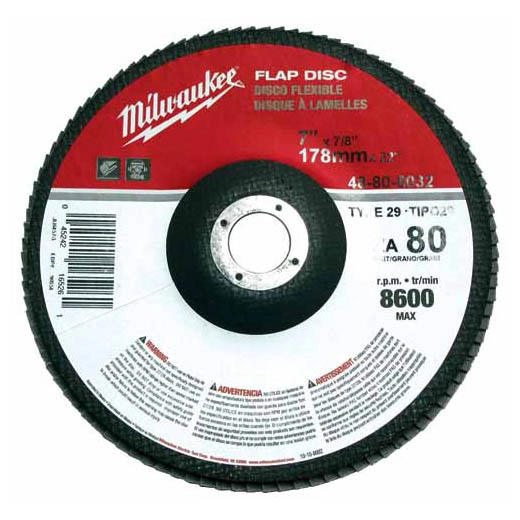 7" x 7/8" Flap Disc 80 Grit (Type 29)