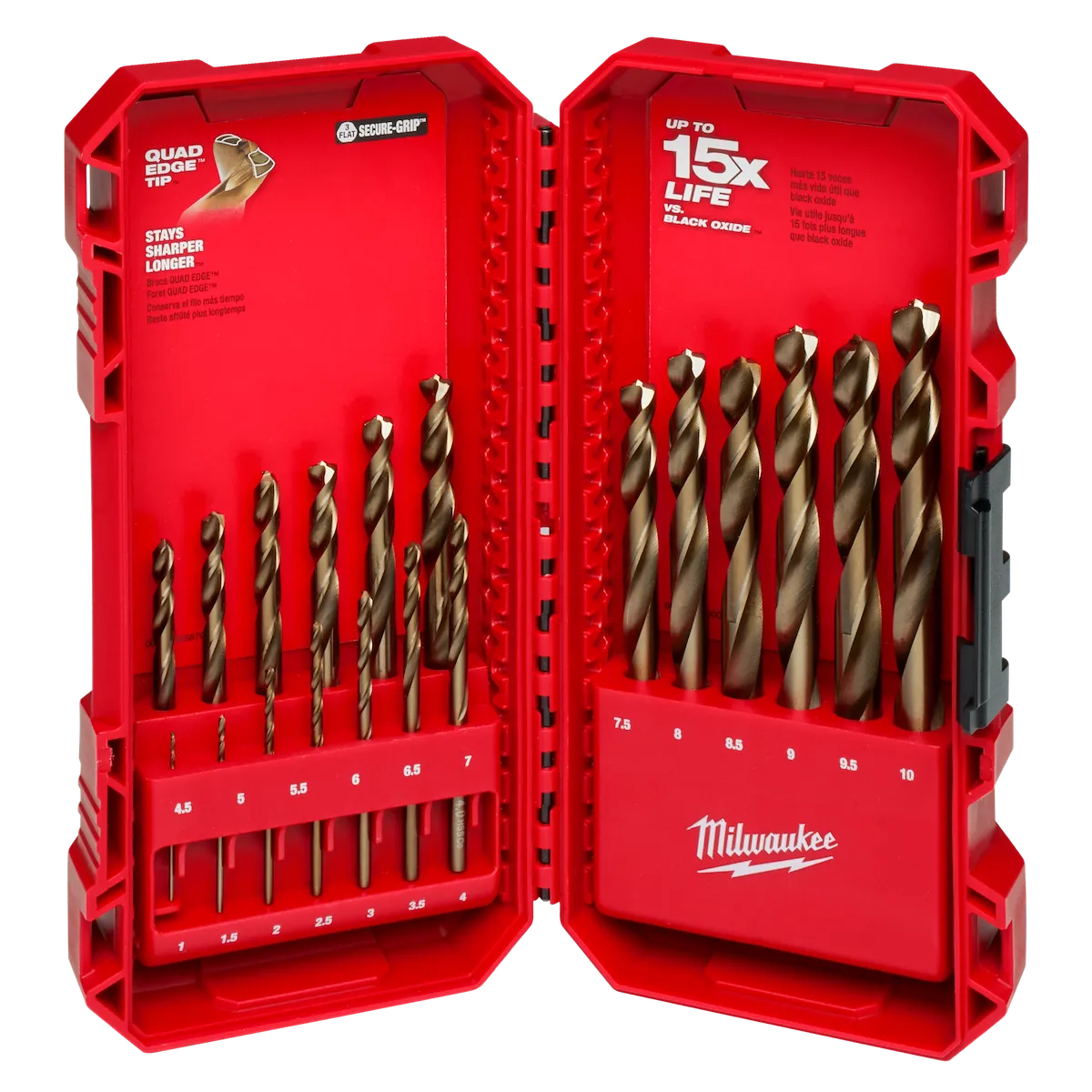 RED HELIX™ Cobalt Metric Drill Bit Set – 19PC