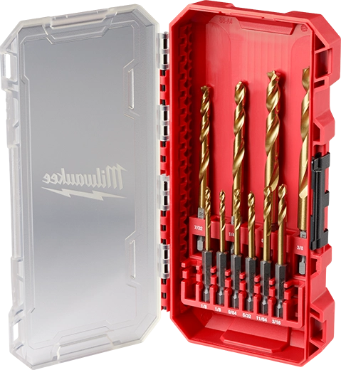 SHOCKWAVE Impact Duty™ RED HELIX™ Titanium Drill Bit Set - 10PC