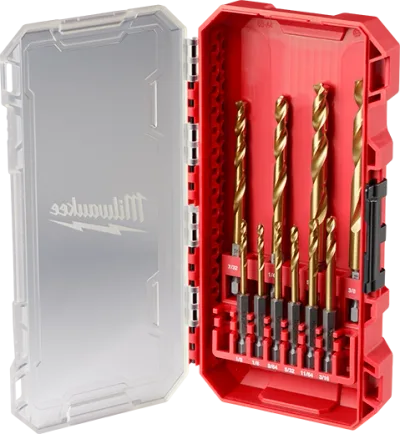 SHOCKWAVE Impact Duty™ RED HELIX™ Titanium Drill Bit Set - 10PC