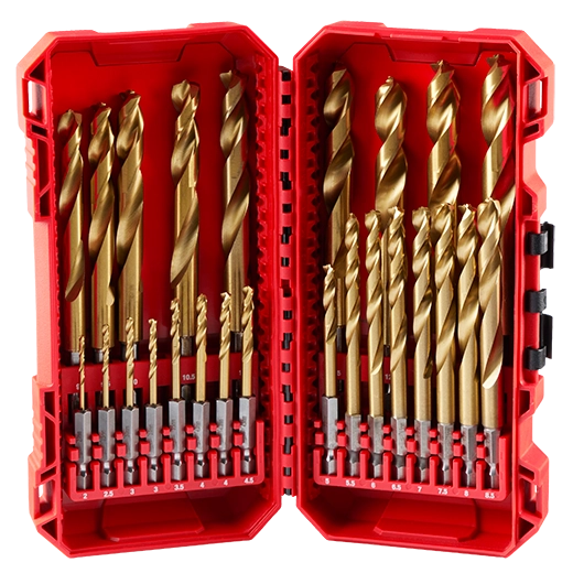 SHOCKWAVE Impact Duty™ RED HELIX™ Titanium Metric Drill Bit Set - 25PC
