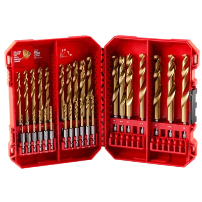 SHOCKWAVE Impact Duty™ RED HELIX™ Titanium Metric Drill Bit Set - 29PC