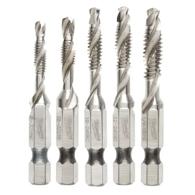 SHOCKWAVE™ 5PC SAE Steel Drill Tap Set