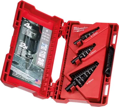 Milwaukee Jam-Free Metric Step Drill Bit Set - 3PC