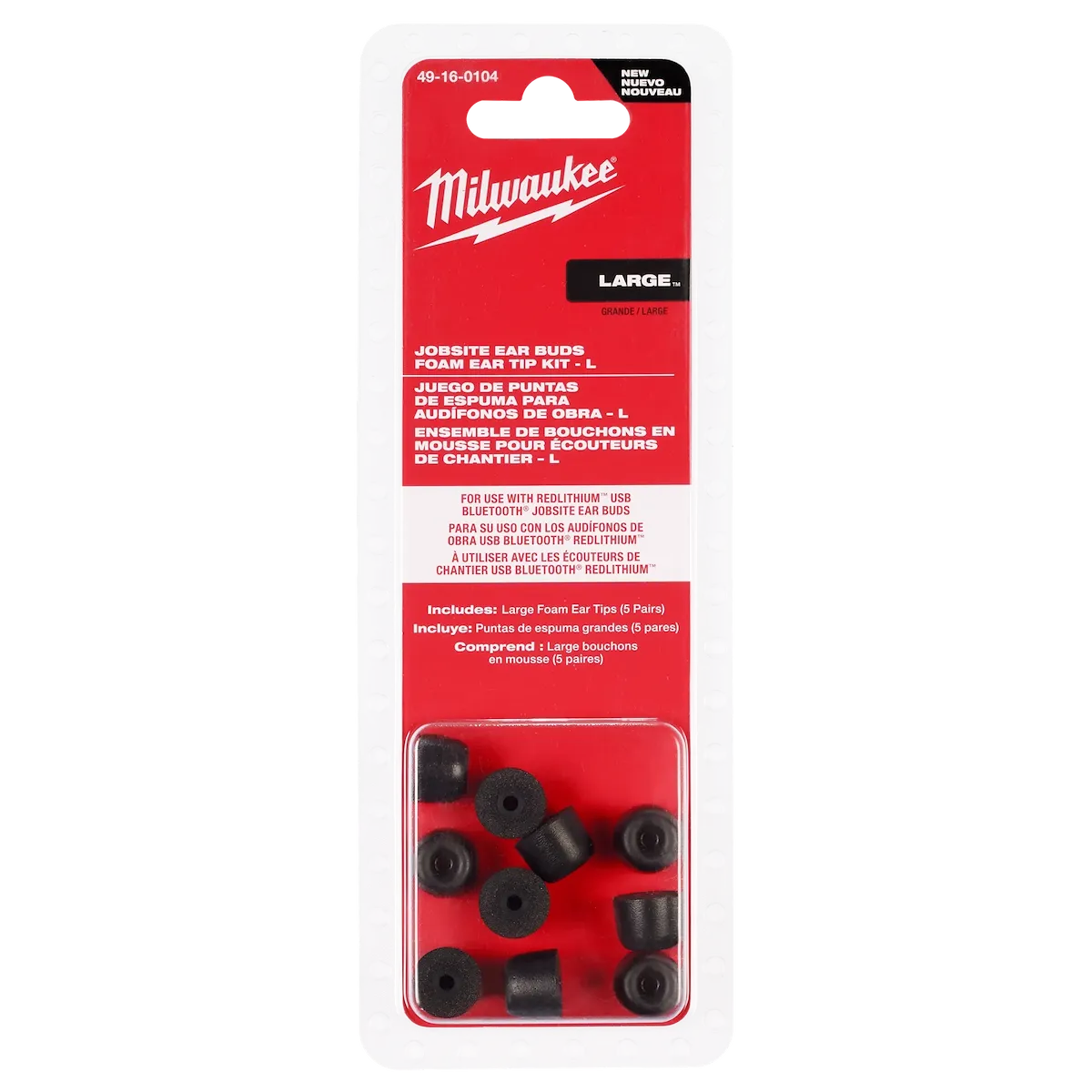 Large Jobsite Ear Buds Foam Ear Tip Kit