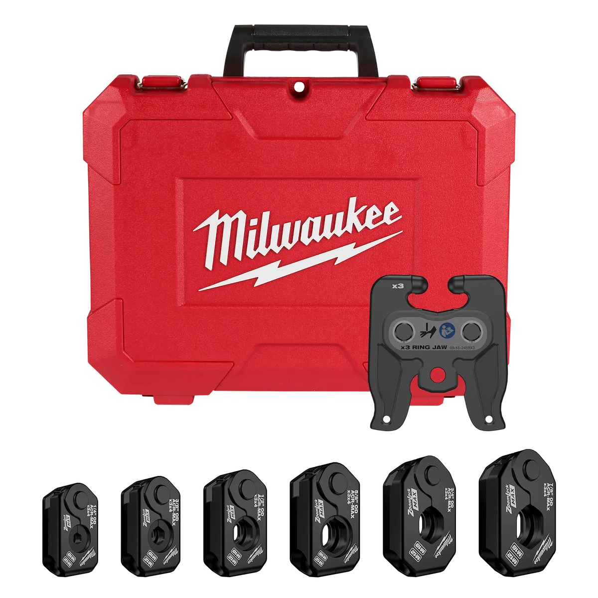 1/4" - 7/8" ZoomLock MAX® & >B< MaxiPro® Pivoting Press Ring Kit for M12™ FORCE LOGIC™ Press Tool