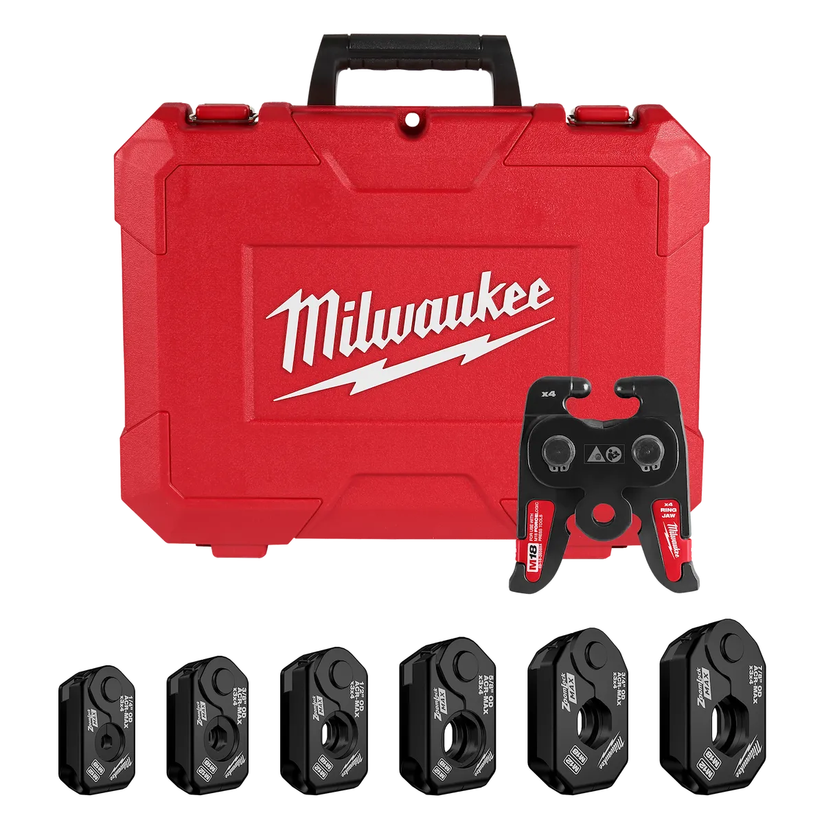 1/4" - 7/8" ZoomLock MAX® & >B< MaxiPro® Pivoting Press Ring Kit for M18™ FORCE LOGIC™ Press Tool