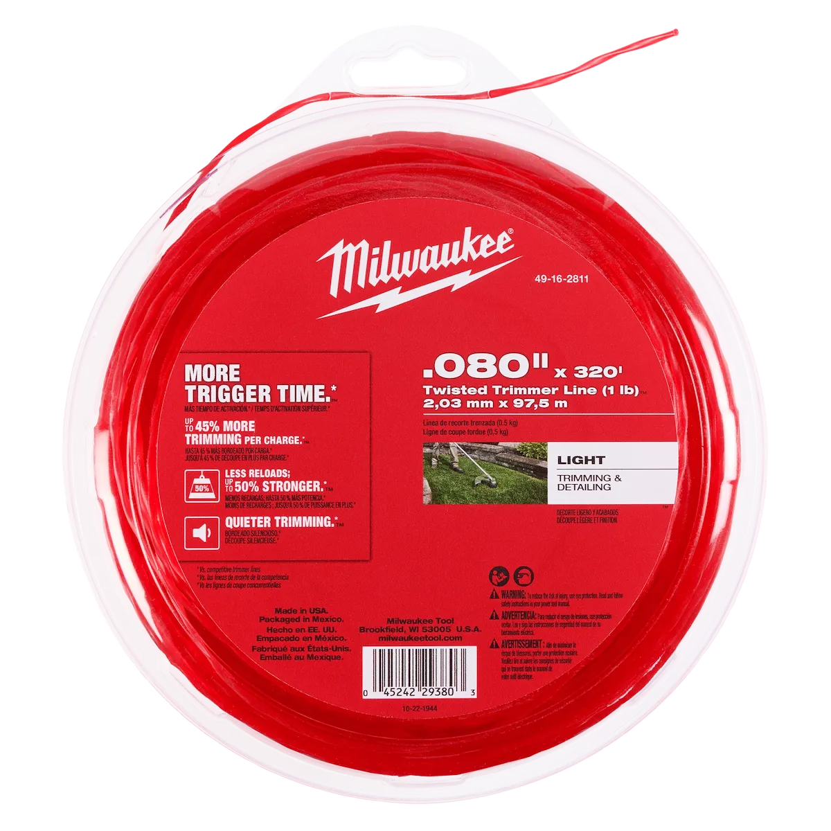 .080" x 320' (1 lb) Twisted Trimmer Line