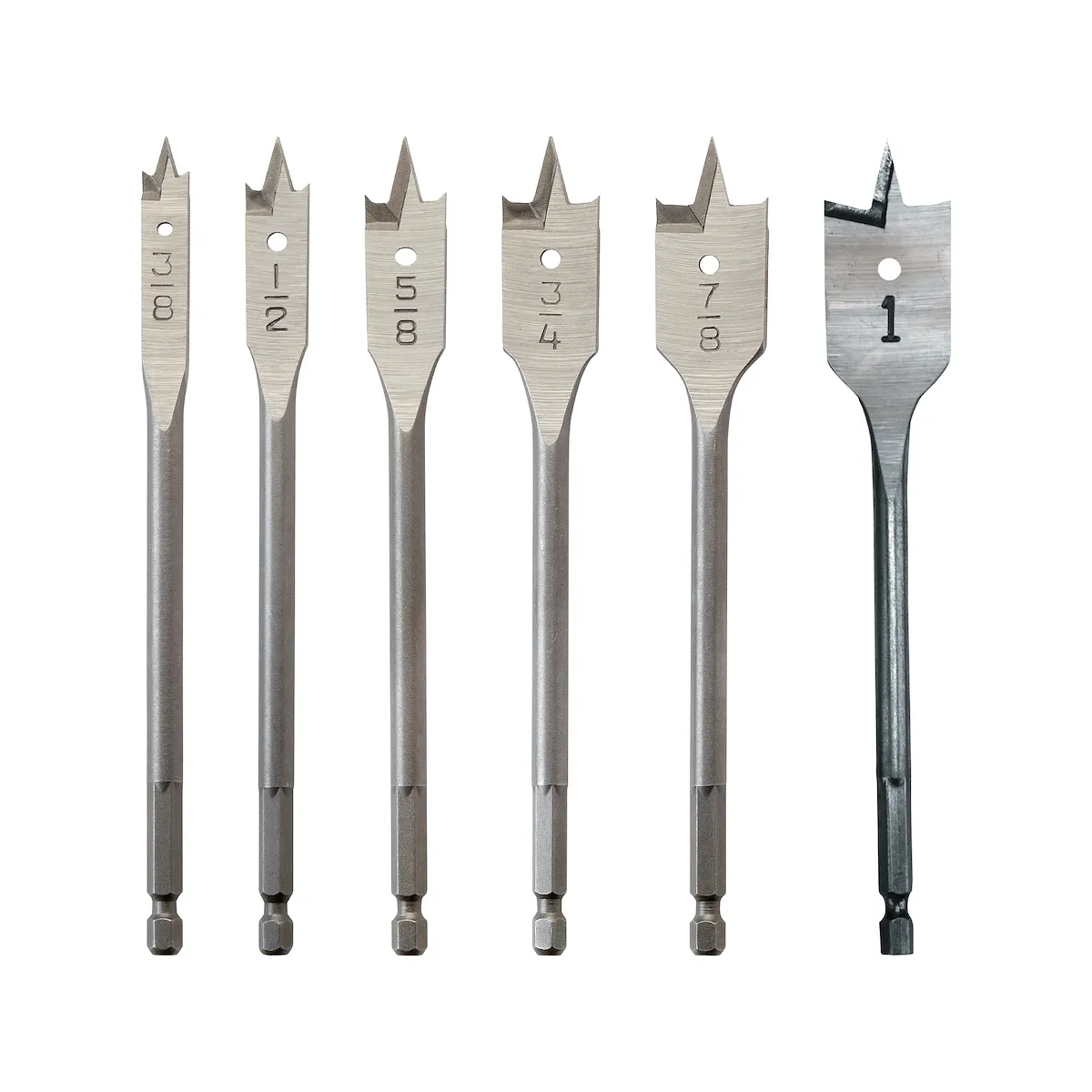 Flat Boring Bit 6" Universal Set 6PC