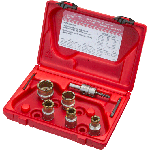 Carbide Cutter Steel Plate Contractor's Kit - 7PC