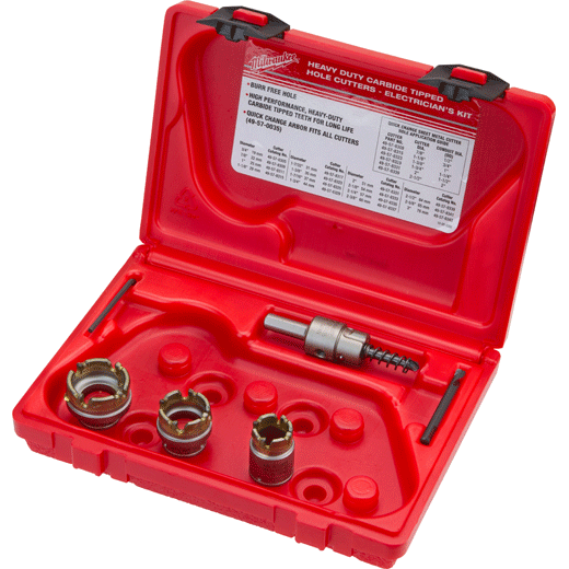 Sheet Metal Carbide Cutter Electrician's Kit - 5PC